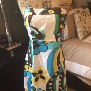 Strapless A-line dress